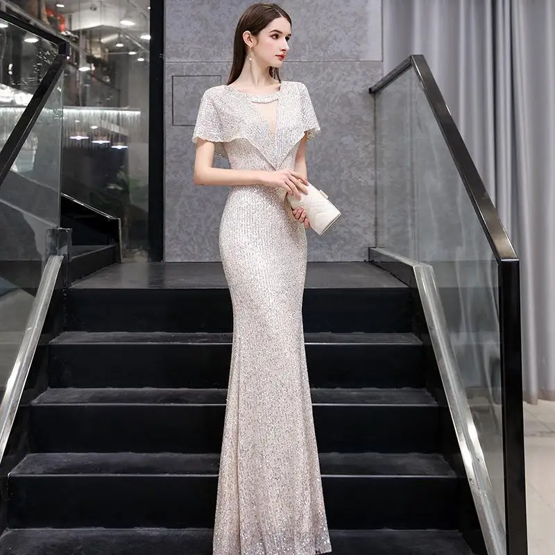 Sexy V-Neck Sequins Mermaid Evening Dresses Women Formal Party Luxury Prom Gown Vestidos
Sexy V-Neck Sequins Mermaid Evening Dresses Women Formal Party Luxury Prom Gown Vestidos
