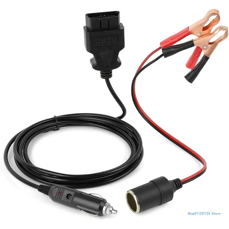 Vehicle Emergency Power Supply Cord Car Diagnostic Cable Memory Saver with Alligators Clip On 12V Power Extension Socket
Vehicle Emergency Power Supply Cord Car Diagnostic Cable Memory Saver with Alligators Clip On 12V Power Extension Socket