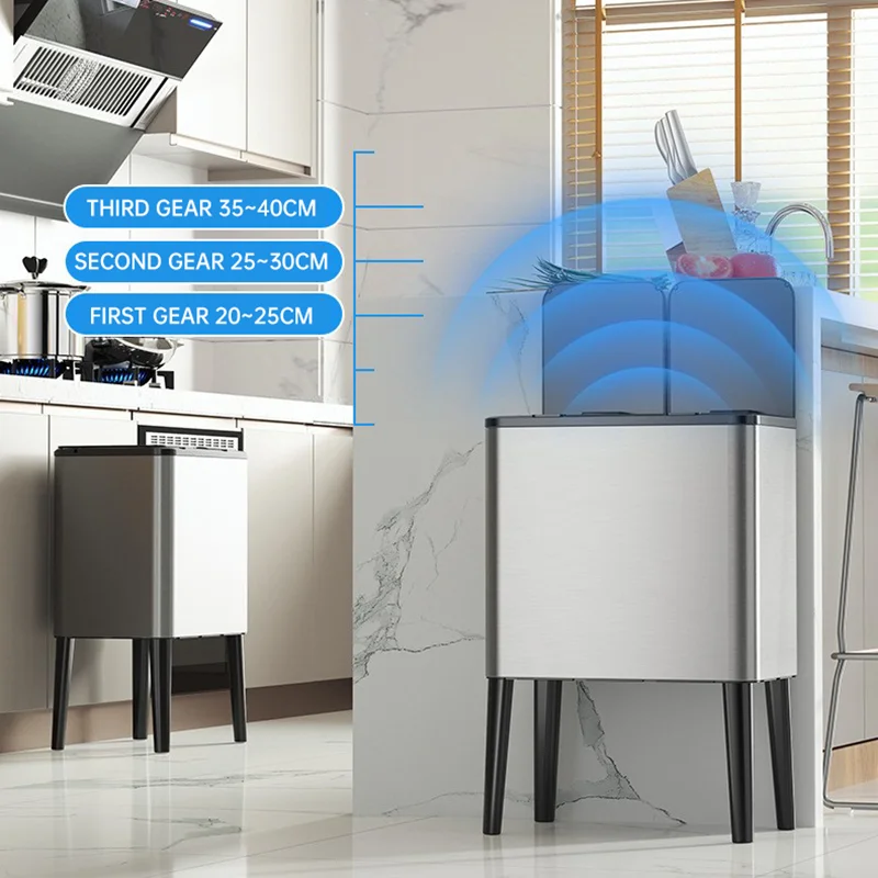 Trash Can Automatic Sensor Trash Can Kitchen Stainless Steel Trash Bin with Lid Bathroom Smart Large Capacity Room Rubbish Bins
Trash Can Automatic Sensor Trash Can Kitchen Stainless Steel Trash Bin with Lid Bathroom Smart Large Capacity Room Rubbish Bins