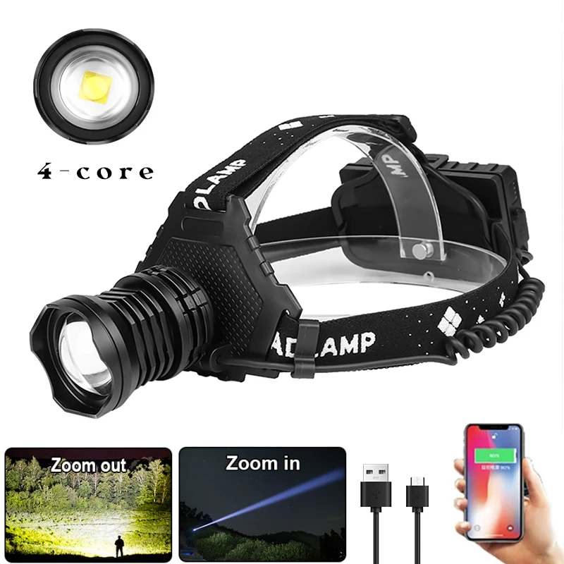 Zoomable XHP70 Headlamp Long Range XHP50 LED Flashlight USB Rechargeable Battery Camping Fishing Lamp Power Bank 18650 Headlight
Zoomable XHP70 Headlamp Long Range XHP50 LED Flashlight USB Rechargeable Battery Camping Fishing Lamp Power Bank 18650 Headlight