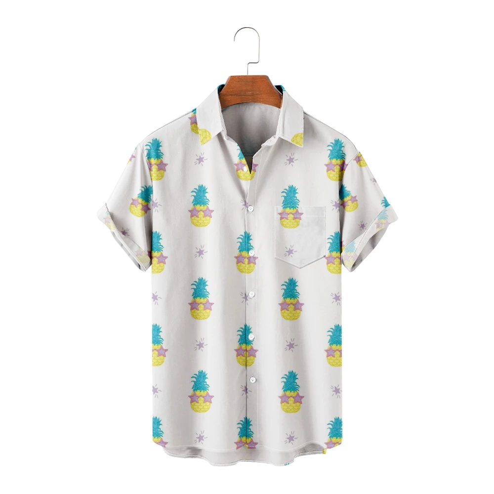 Men's Fashion Hawaiian Shirts Pineapple 3D Print Cozy Casual One Button Shirts Short Sleeve Beach Oversized Clothes 3
Men's Fashion Hawaiian Shirts Pineapple 3D Print Cozy Casual One Button Shirts Short Sleeve Beach Oversized Clothes 3