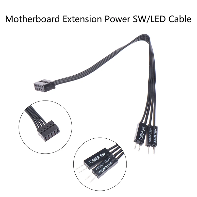 

Motherboard Extension Power SW/LED Cable 9Pin Start Switch Cable For Lenovo Chassis Transfer Wiring
