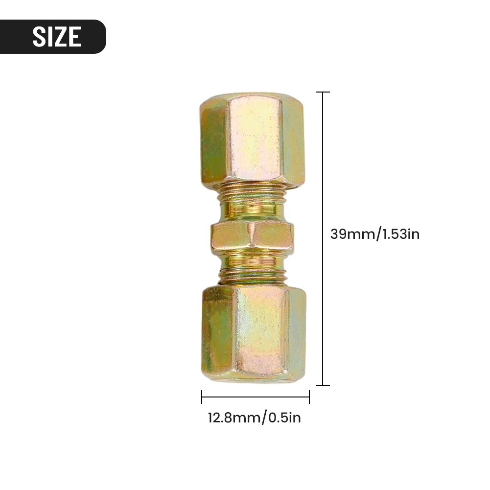 Connector Brake Line Connector 4pcs Brake Line Brake Line Connector Gold For Brake Pipe 4.75mm Steel Brake Line
Connector Brake Line Connector 4pcs Brake Line Brake Line Connector Gold For Brake Pipe 4.75mm Steel Brake Line