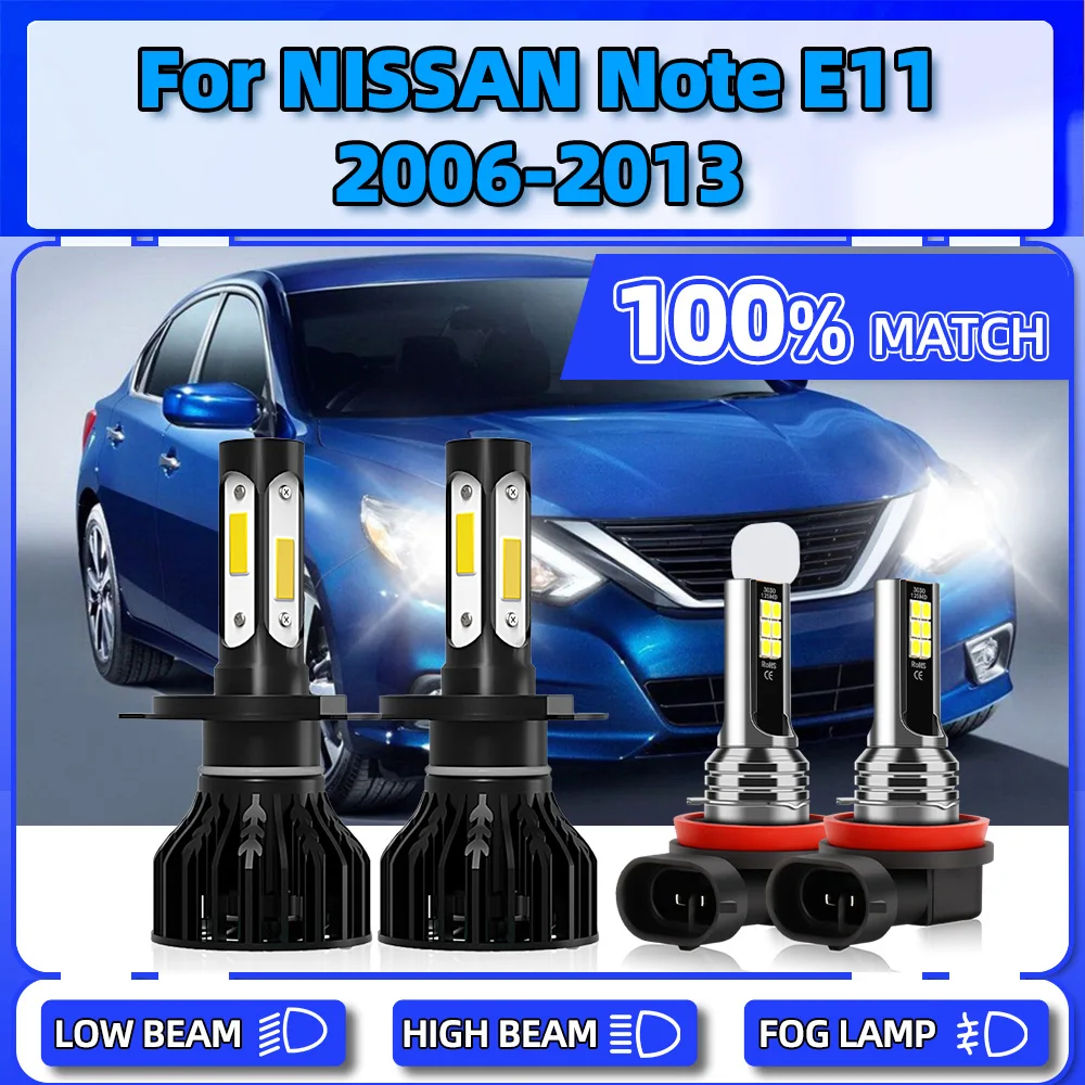 

40000LM H4 LED Headlight 240W Car Front Lights 6000K H11 Fog Lamps For NISSAN Note E11 2006 2007 2008 2009 2010 2011 2012 2013