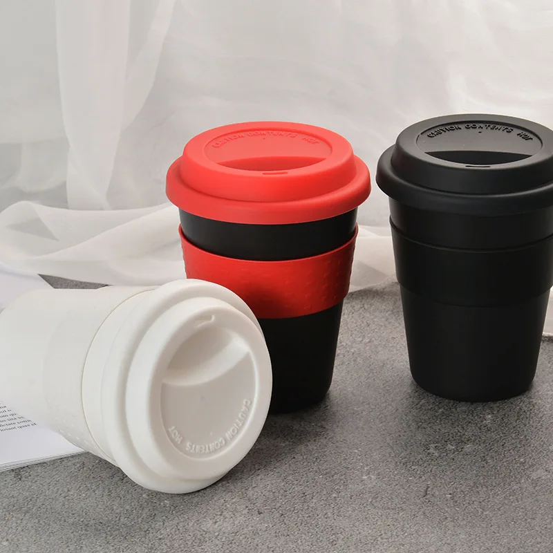 

Многоразовая чашка для воды, термоизолированная дорожная кружка для улицы, 400 мл, стакан для отеля с силиконовой крышкой, посуда для напитков, портативная чашка для чая и кофе