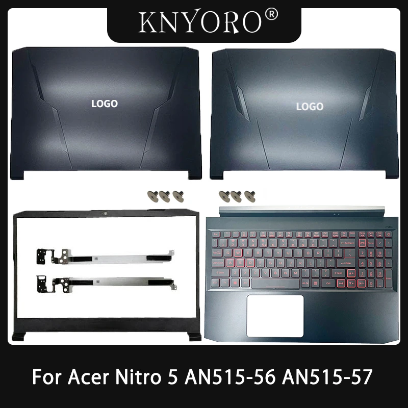 

New For Acer Nitro 5 Case AN515-56 AN515-57 LCD Back Cover Front Bezel Hinges Palmrest Panel Keyboard Upper Lower Bottom Case