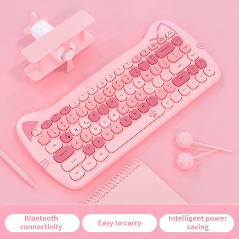 Bluetooth Wireless Keyboard 84 Key Cute Pet Keyboard Matte Touch With Function Keys Cure The Mood Of Tired Work For Girls Gift
Bluetooth Wireless Keyboard 84 Key Cute Pet Keyboard Matte Touch With Function Keys Cure The Mood Of Tired Work For Girls Gift