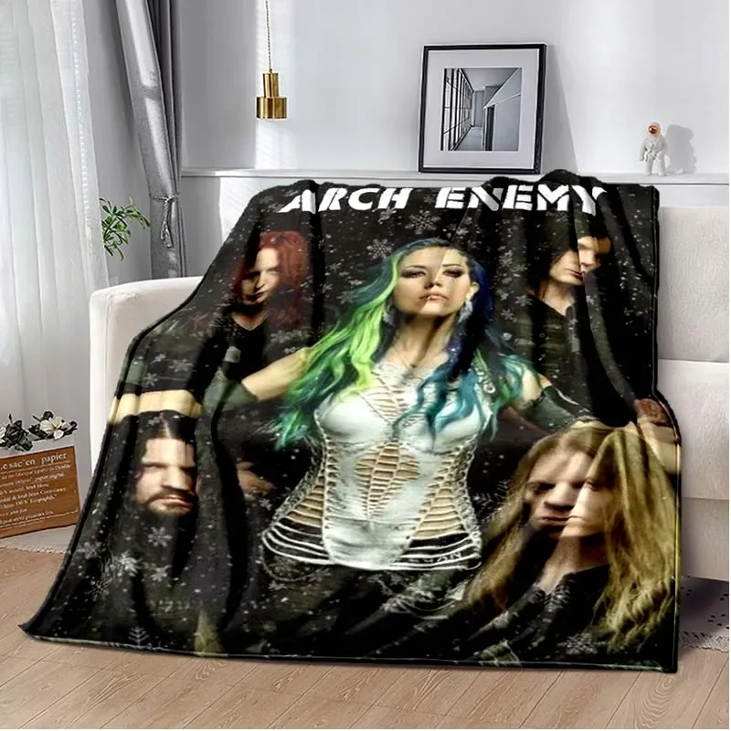 

Arch Enemy Band Blanket,Angela Gossow Alissa White Gluz Rock Roll Music Blankets for Living Room Bedroom Bed Sofa,Christmas Gift