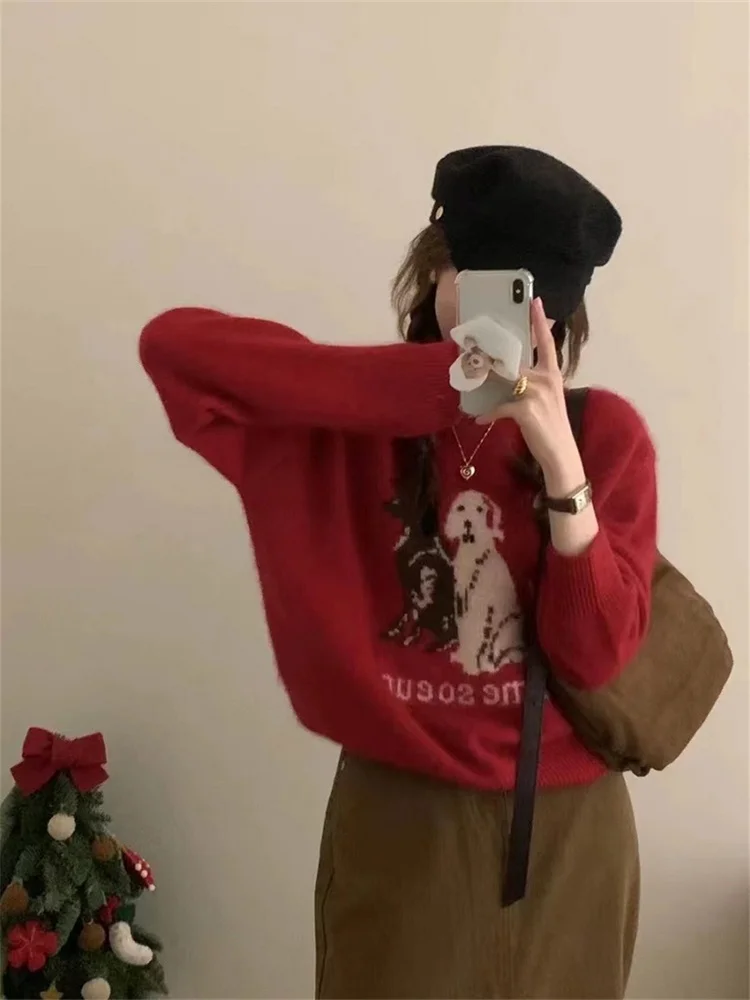 Hsa Kawaii Wool Pullover Cartoon Anime Puppy Harajuku Sweater Women Autumn Winter 2023 New Korean Sweet Loose Outer Wear Jumpers
Hsa Kawaii Wool Pullover Cartoon Anime Puppy Harajuku Sweater Women Autumn Winter 2023 New Korean Sweet Loose Outer Wear Jumpers