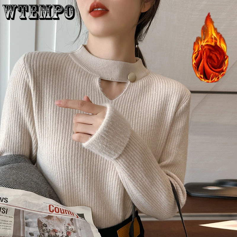 Add Fluff Sweater Female Winter with Warm Top Knitted Long Sleeve Base Jumper Women Clothing Drop Shipping
Add Fluff Sweater Female Winter with Warm Top Knitted Long Sleeve Base Jumper Women Clothing Drop Shipping