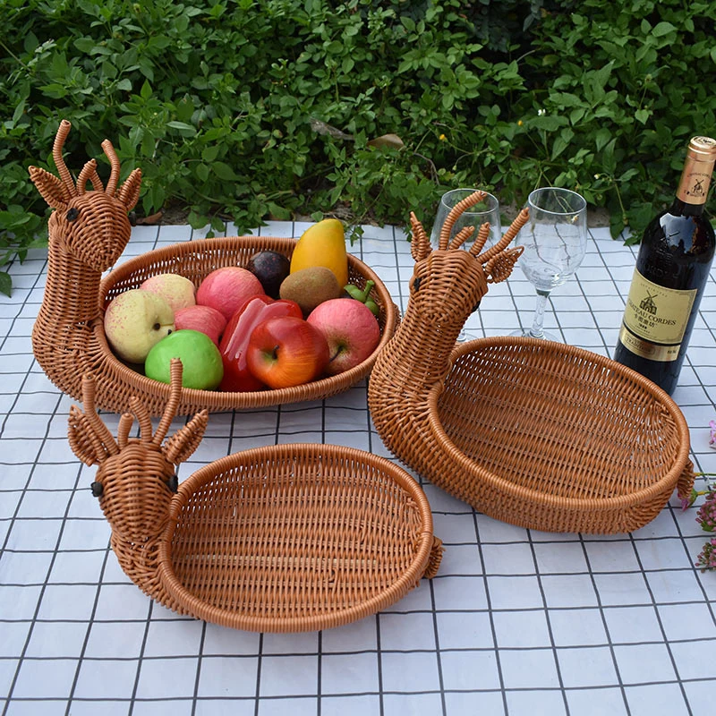 Rattan Woven Fruit Basket Cute Shape Fruit Bowls Tray Vegetable Snack Basket Novelty Animal Shaped Storage Basket Desktop Decor
Rattan Woven Fruit Basket Cute Shape Fruit Bowls Tray Vegetable Snack Basket Novelty Animal Shaped Storage Basket Desktop Decor