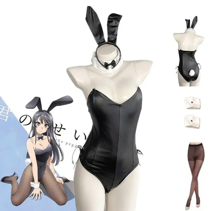 Anime Seishun Buta Yarou wa Bunny Girl Senpai no Yume wo Minai Cosplay Costume Girls Sexy Cute Faux Leather Rabbit Halloween 
Anime Seishun Buta Yarou wa Bunny Girl Senpai no Yume wo Minai Cosplay Costume Girls Sexy Cute Faux Leather Rabbit Halloween