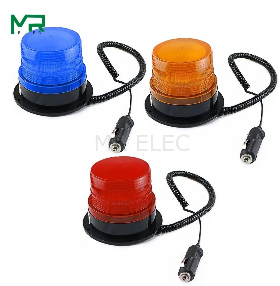 

N-5095 12V/24V with cigar lighter Signal Warning light Rolling LED Flashing Emergency lights Beacon Lamp with Magnetic Mounted