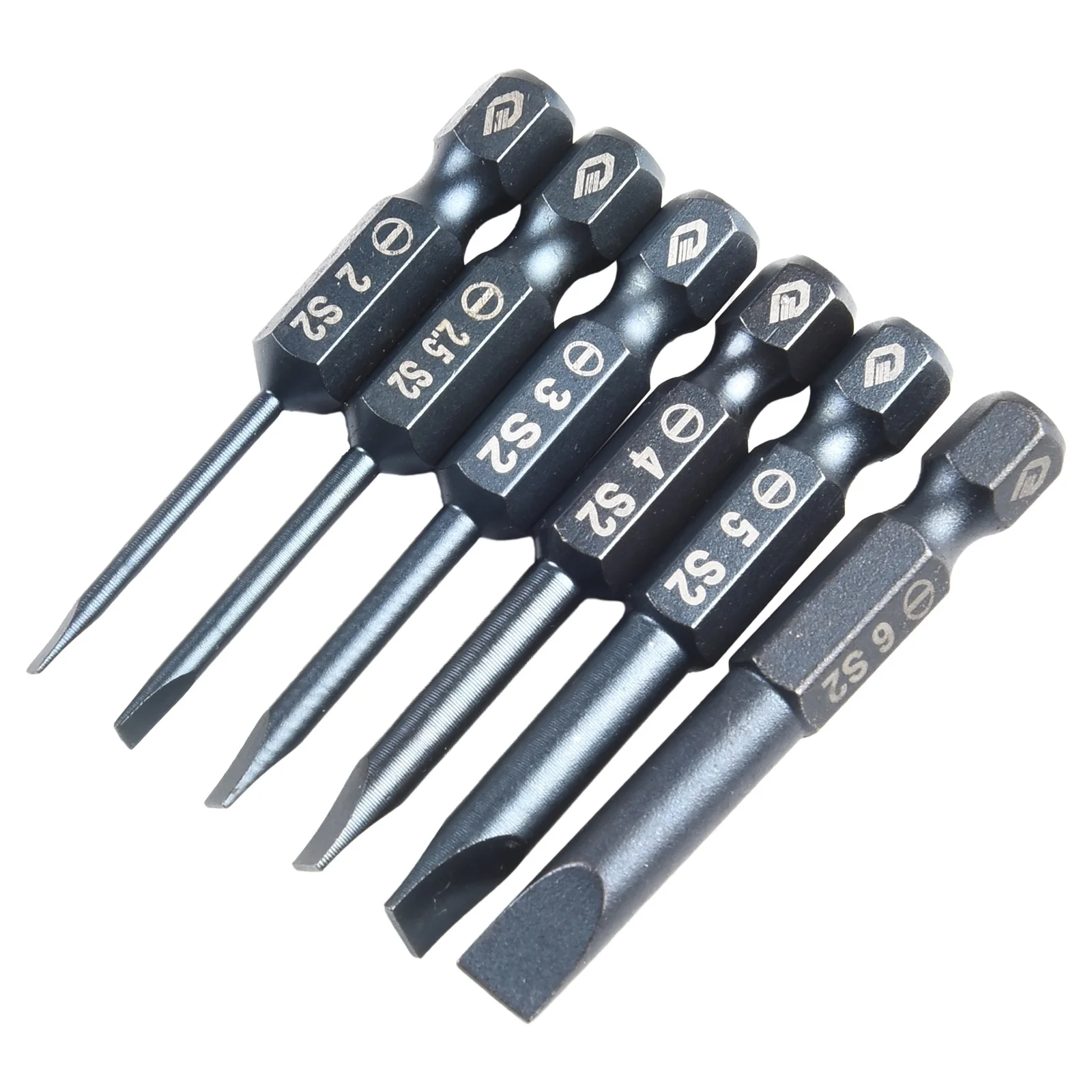 Rust resistant Magnetic Slotted Screwdriver Bit Set 6pcs Blue Alloy Steel Bits Perfect for Various Drilling Needs
Rust resistant Magnetic Slotted Screwdriver Bit Set 6pcs Blue Alloy Steel Bits Perfect for Various Drilling Needs