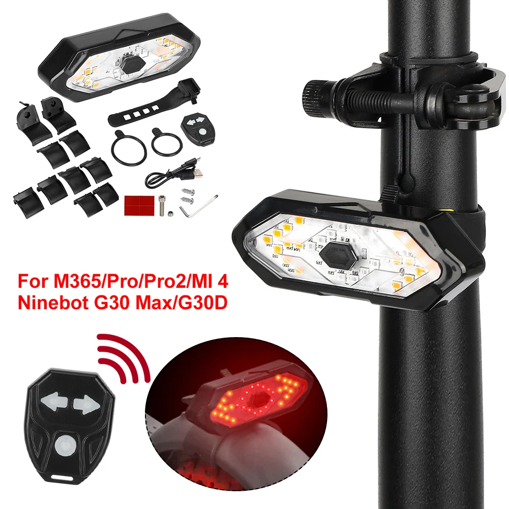 Electric Scooter Rear Tail Light with Remote Control Warning Turn Signal Taillight for M365/Pro/Pro2/MI 4 Ninebot G30 Max/G30D
Electric Scooter Rear Tail Light with Remote Control Warning Turn Signal Taillight for M365/Pro/Pro2/MI 4 Ninebot G30 Max/G30D
