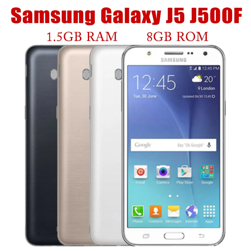 

Samsung Galaxy J5 SM-J500F Dual SIM Unlocked Mobile Phone 1.5GB RAM 16GB ROM 5.0" Quad Core 13.0MP 4G LTE Android Smartphone