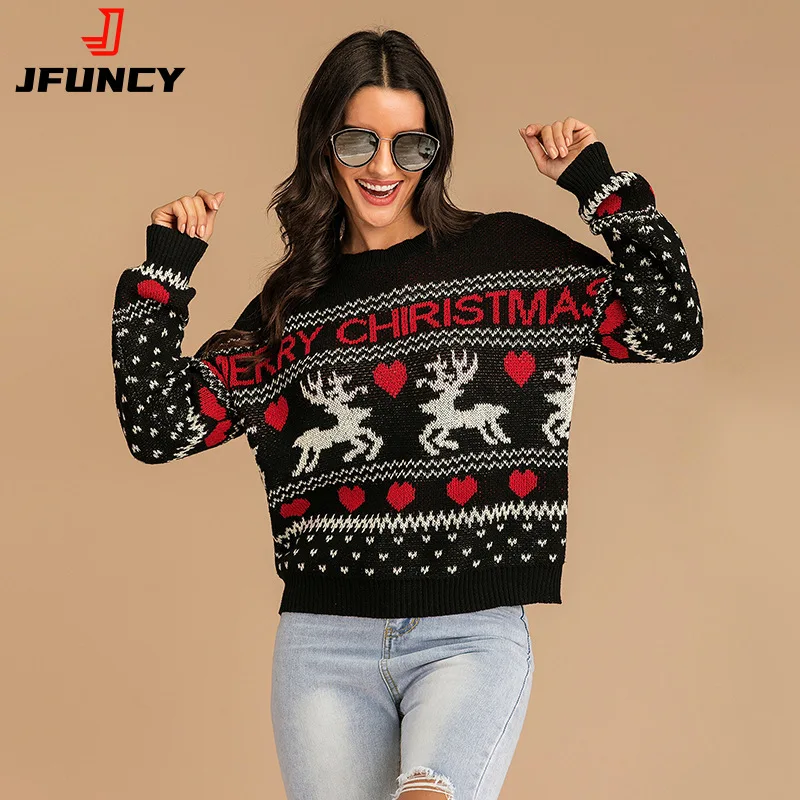 JFUNCY Women's Christmas Sweater Autumn Winter Women Knitted Pullovers Female Clothing O-neck Long Sleeve Knit Top Woman Jumper
JFUNCY Women's Christmas Sweater Autumn Winter Women Knitted Pullovers Female Clothing O-neck Long Sleeve Knit Top Woman Jumper