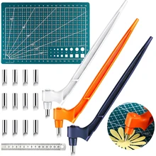 Craft Cutting Tools 360 Rotating Blade Paper Cutter 3 Replacement Blades Craft Cutting Knife DIY Wear-resistant Art Cutting Tool
Craft Cutting Tools 360 Rotating Blade Paper Cutter 3 Replacement Blades Craft Cutting Knife DIY Wear-resistant Art Cutting Tool