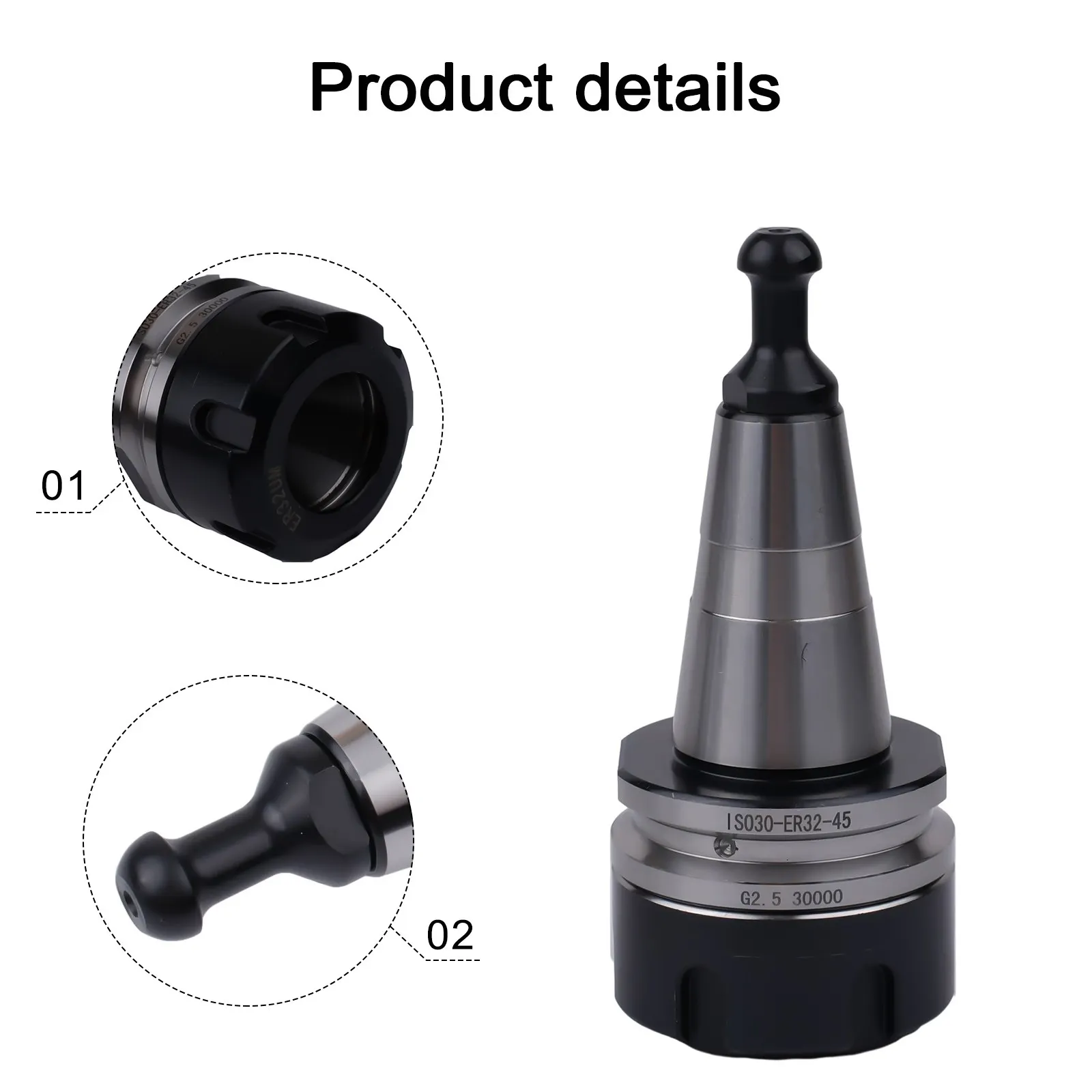 Drilling Machines ER32 Balance Collet Black Grinding Machines ISO30-ER32 Lathes Processing Machines Durability
Drilling Machines ER32 Balance Collet Black Grinding Machines ISO30-ER32 Lathes Processing Machines Durability