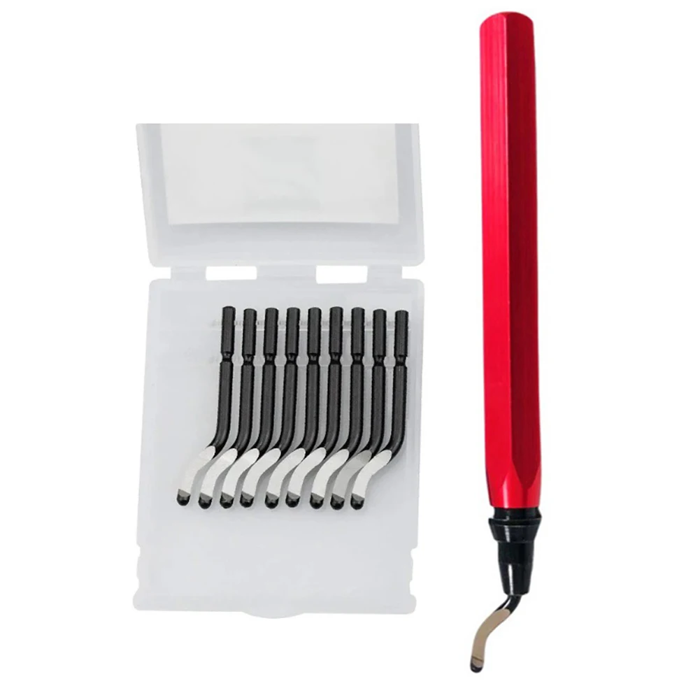 RB1000 Handle Burr Metal Deburring Tool Handle Remover Cutting Tool With 10pcs Rotary Deburr Blade DeburRed For Luminium Copper
RB1000 Handle Burr Metal Deburring Tool Handle Remover Cutting Tool With 10pcs Rotary Deburr Blade DeburRed For Luminium Copper