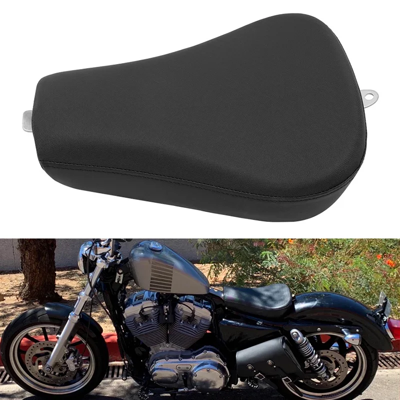 

Motorcycle Black Front Driver Rider Solo Seat For Harley Sportster XL 72 48 1200 883 2010-2015