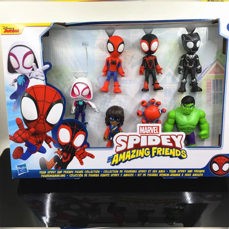 

Marvel Spider Man Action Figure Spidey His Amazing Friends Spiderman Miles Morales Iron Man Car 4inch Ghost Black Pather Toys