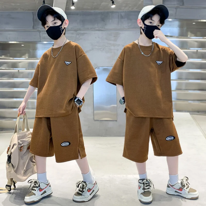 Boys Summer Clothes Suit Children's Top and Bottom Set Two Piece Set Free Shipping 4-16years Korean Style Children Clothing 2023
Boys Summer Clothes Suit Children's Top and Bottom Set Two Piece Set Free Shipping 4-16years Korean Style Children Clothing 2023