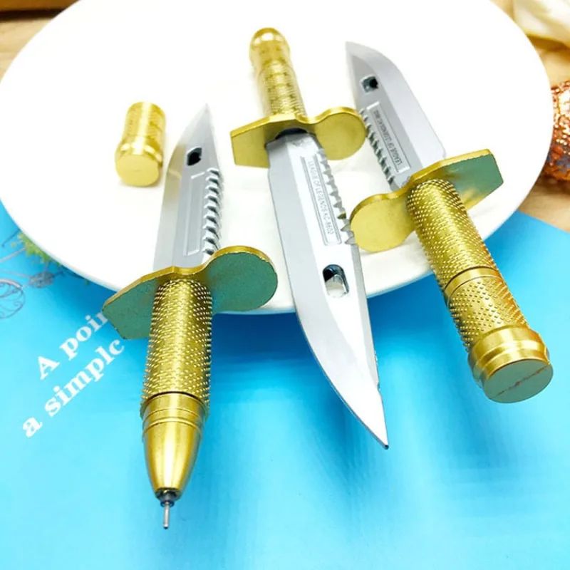 

4 шт. канцелярские принадлежности для офиса креативный нож кинжал моделирующая гелевая ручка школьные принадлежности ручка подарок оружие прекрасный китайский стиль винтаж