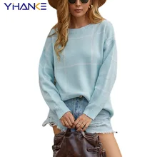 New Knitted Sweater Striped Plaid Sweater Women Fashion Casual Loose Warm Sweater Winter Sweater Women Chaleco Punto Mujer
New Knitted Sweater Striped Plaid Sweater Women Fashion Casual Loose Warm Sweater Winter Sweater Women Chaleco Punto Mujer