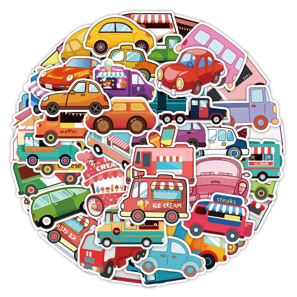 50pcs Cute Cartoon Car Sticker Fire Truck Ice Cream Van Engineering Vehicle Laptop Suitcase Anime Accessories Kids Toys Boy Gift
50pcs Cute Cartoon Car Sticker Fire Truck Ice Cream Van Engineering Vehicle Laptop Suitcase Anime Accessories Kids Toys Boy Gift