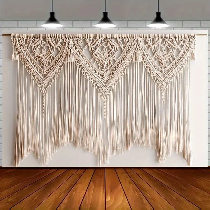 Beige Fringed Macrame Wall Hanging 6 S6ab5912a72c848d084f9b6e16d7c201fs