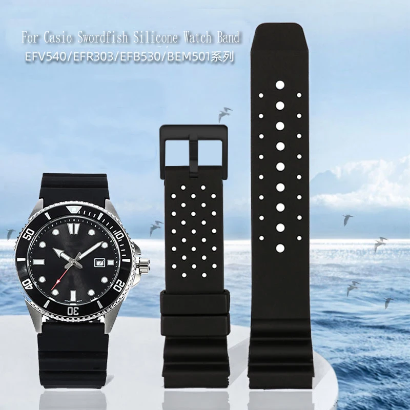 For Casio Swordfish rubber WatchStrap MDV-106/MTP1374/1375 Seiko No.5 Breathable Waterproof Silicone Watchband For Men 20MM 22MM
For Casio Swordfish rubber WatchStrap MDV-106/MTP1374/1375 Seiko No.5 Breathable Waterproof Silicone Watchband For Men 20MM 22MM