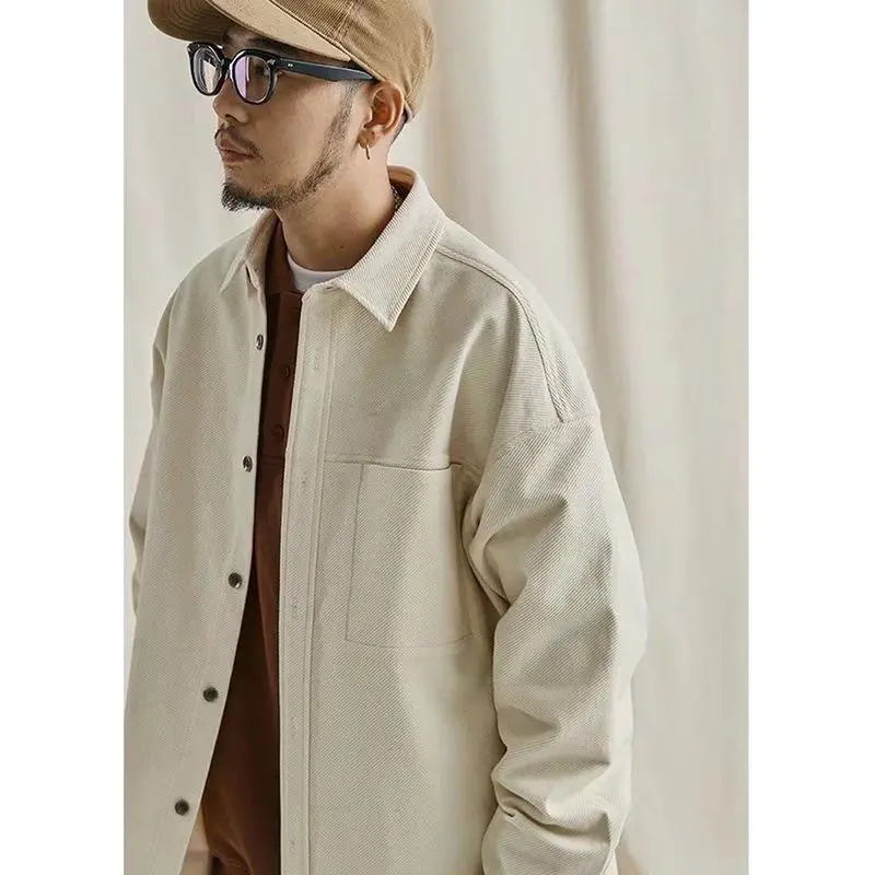 Japanese simple solid colorwork wear men's autumn large size loose casual jacket thick twill long sleeve Hong Kong style lazy
Japanese simple solid colorwork wear men's autumn large size loose casual jacket thick twill long sleeve Hong Kong style lazy