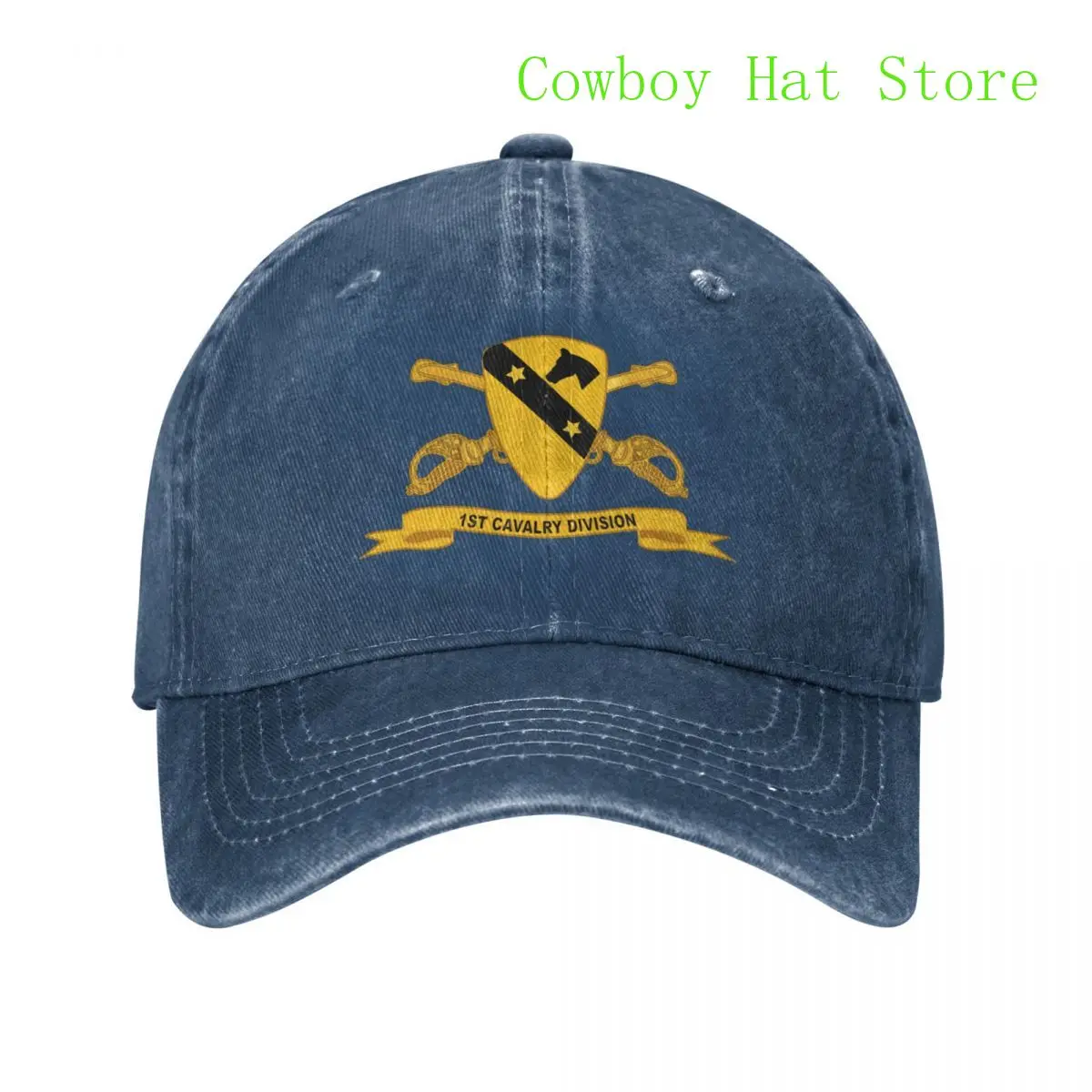 

Best Army - 1st Cavalry Division w Br - Ribbon Baseball Cap Hood Mountaineering Cosplay Hat Women Men'S