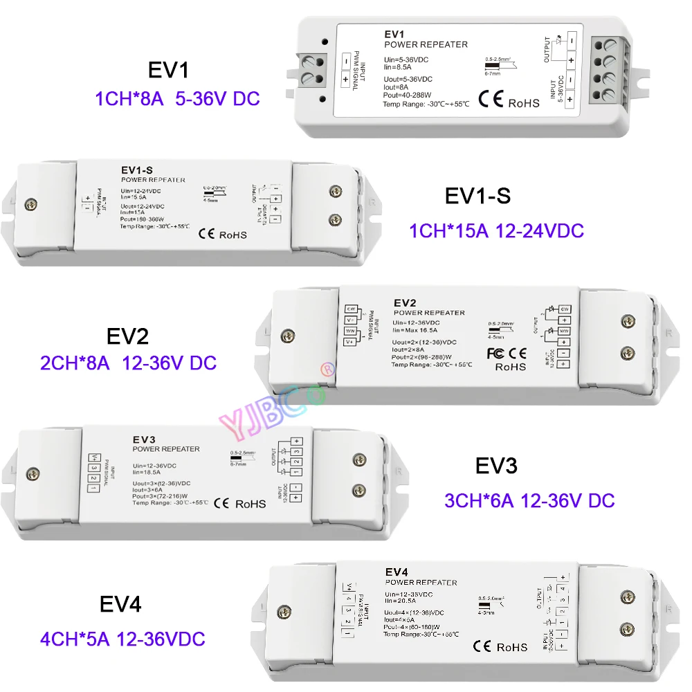 Skydance Single color/Dual color/RGB/RGBW LED Strip Light Power Repeater 1CH 2CH 3CH 4CH signal Light tape Dimmer 5V 36V 12V 24V
Skydance Single color/Dual color/RGB/RGBW LED Strip Light Power Repeater 1CH 2CH 3CH 4CH signal Light tape Dimmer 5V 36V 12V 24V