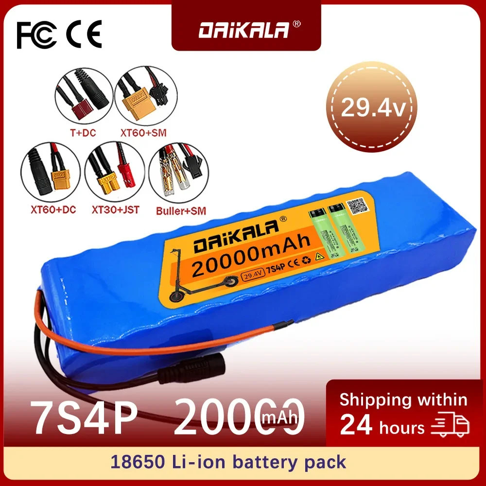 Real Capacity 7S4P 18650 Lithium Ion Battery Pack 29V 12Ah Electric Bicycle Motor/Scooter Rechargeable Battery
Real Capacity 7S4P 18650 Lithium Ion Battery Pack 29V 12Ah Electric Bicycle Motor/Scooter Rechargeable Battery