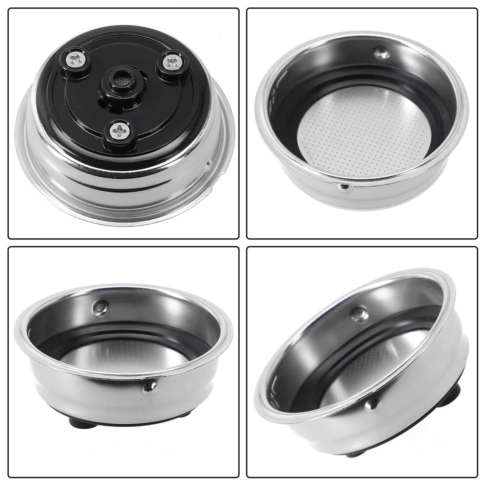 1PC Silver Black Removable Stainless Steel Coffee Machine Accessories Filter Basket Replacement Parts Accessory
1PC Silver Black Removable Stainless Steel Coffee Machine Accessories Filter Basket Replacement Parts Accessory