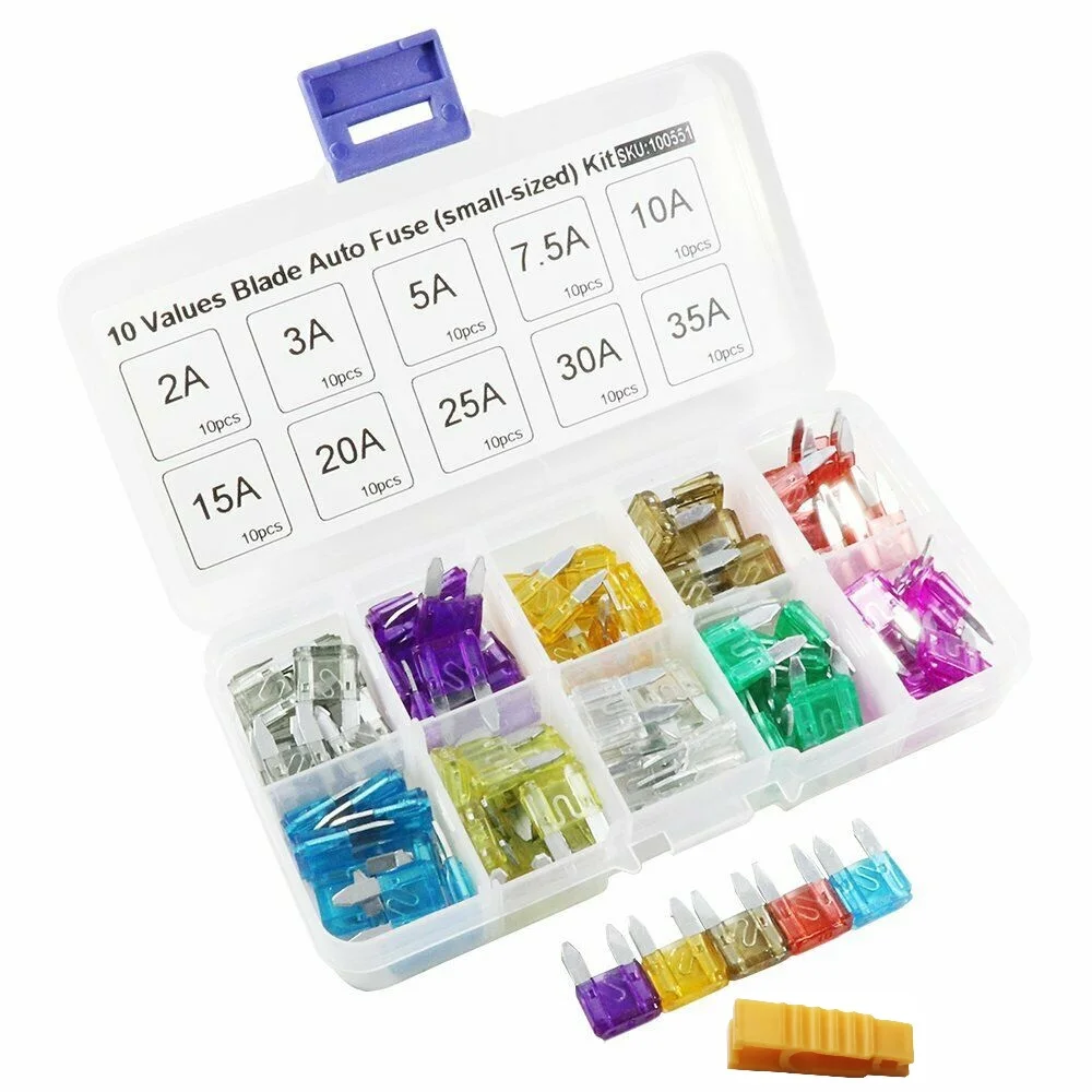 120pcs/Box Small Size MINI Standard Blade Fuse Assortment Set Auto for Car Motorcycle SUV FUSES Kit APM ATM 2A-35A
120pcs/Box Small Size MINI Standard Blade Fuse Assortment Set Auto for Car Motorcycle SUV FUSES Kit APM ATM 2A-35A