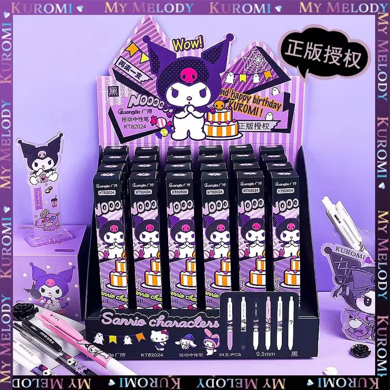 Sanrio Kuromi ручка-пресс Kawaii Hello Kitty My Melody Милая мультяшная черная шариковая ручка Студенческая нейтральная ручка офисные канцтовары
Sanrio Kuromi ручка-пресс Kawaii Hello Kitty My Melody Милая мультяшная черная шариковая ручка Студенческая нейтральная ручка офисные канцтовары