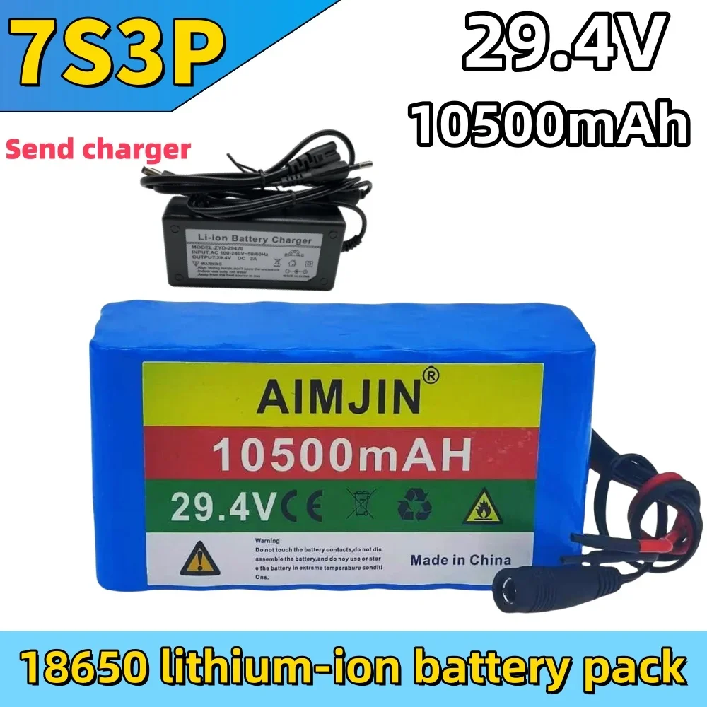 18650 7S3P 29.4V 10500mAh Lithium-ion Rechargeable Battery Pack +29.4V DC 2A Charger,Suitable for Electric Bicycle Battery
18650 7S3P 29.4V 10500mAh Lithium-ion Rechargeable Battery Pack +29.4V DC 2A Charger,Suitable for Electric Bicycle Battery