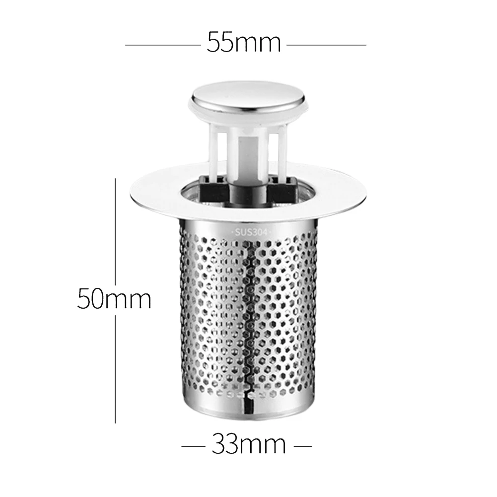 Stainless Steel Floor Drain Filter Washbasin Plug Anti Odor Pop-Up Bounce Core Basin Stopper Hair Catcher Shower Sink Strainer
Stainless Steel Floor Drain Filter Washbasin Plug Anti Odor Pop-Up Bounce Core Basin Stopper Hair Catcher Shower Sink Strainer