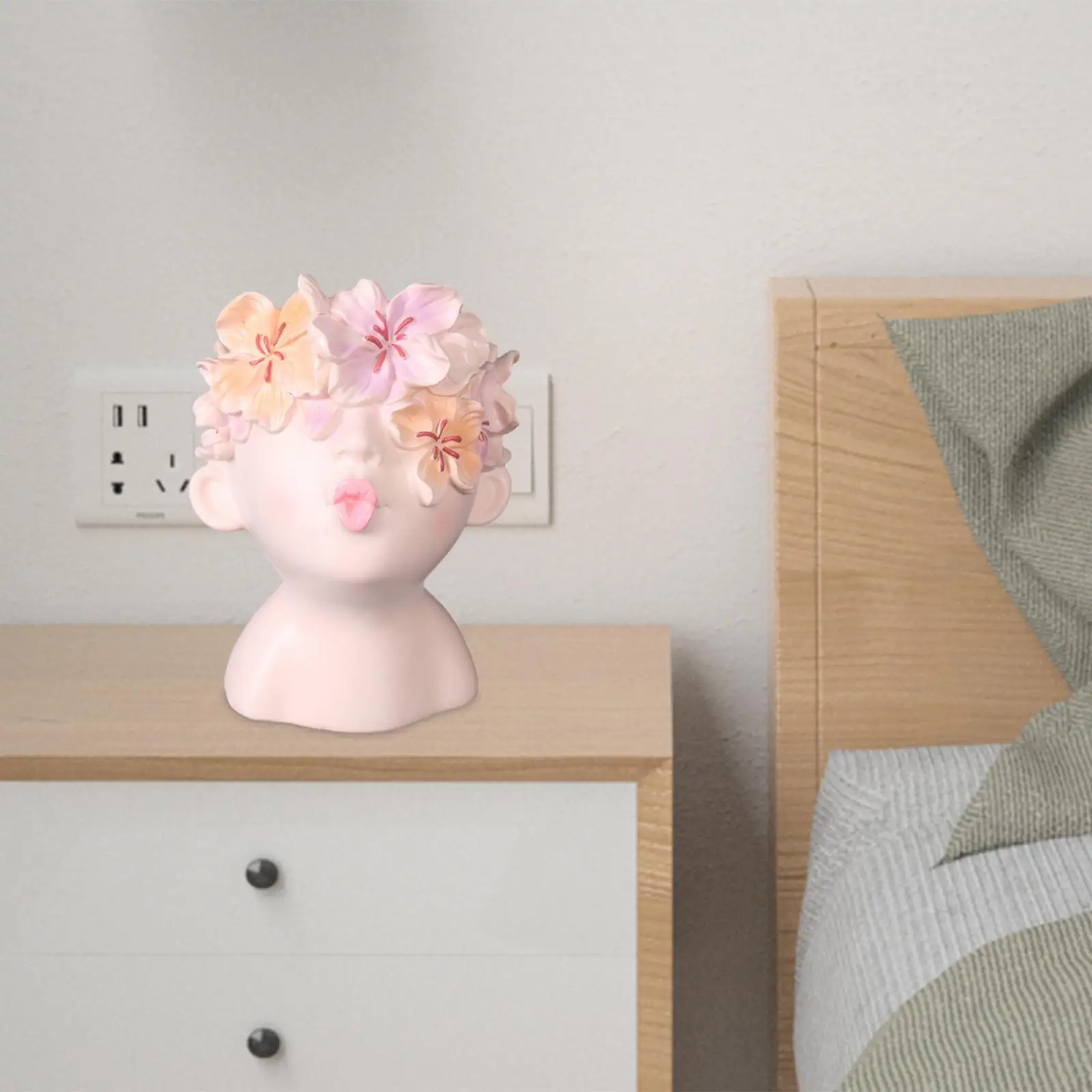 Head Planter Resin Gift Tabletop Crafts Unique Statue Decor Face Flower Pot Art Vase for Party Home Garden Office Desk Ornaments
Head Planter Resin Gift Tabletop Crafts Unique Statue Decor Face Flower Pot Art Vase for Party Home Garden Office Desk Ornaments