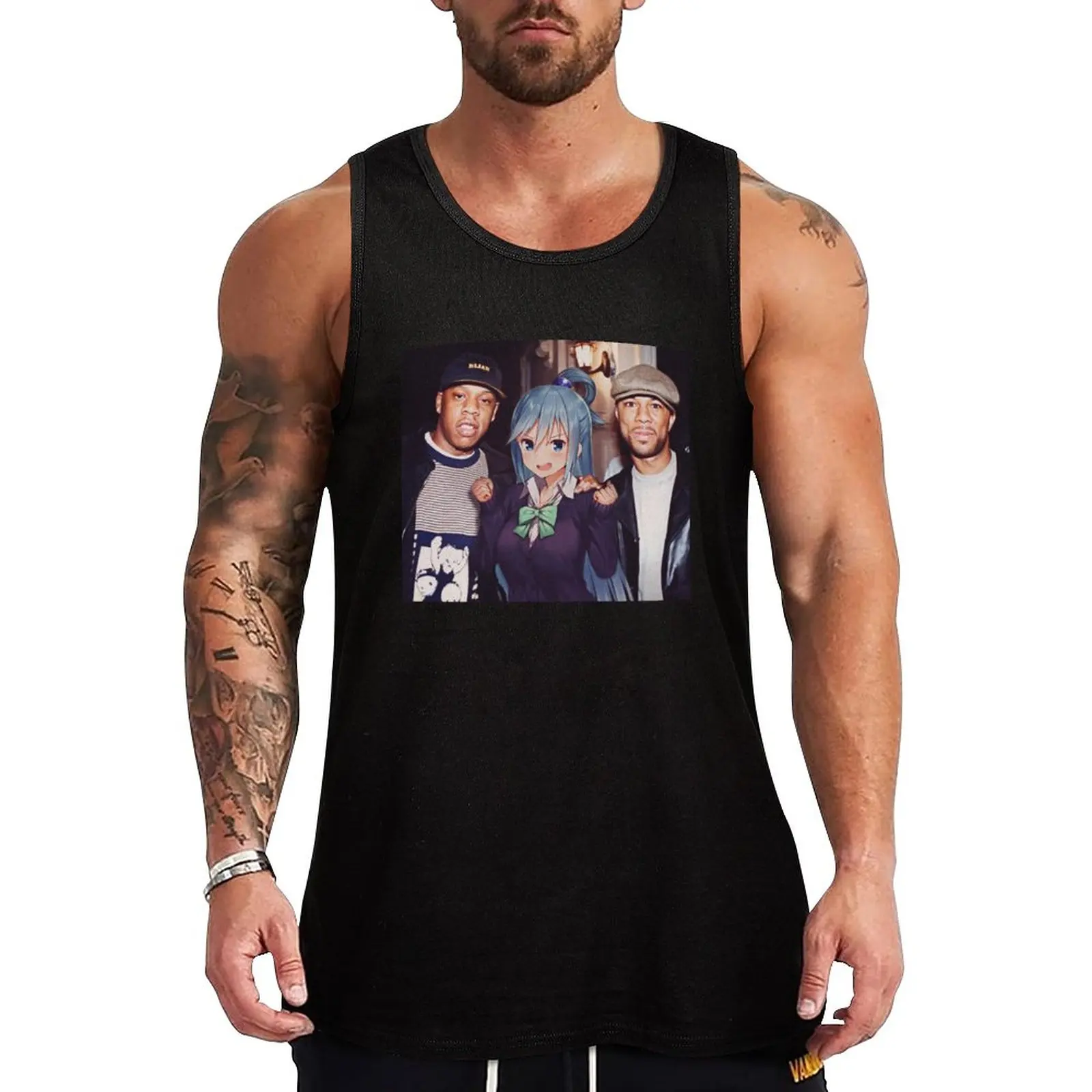 New Jay-z feat. Aqua Tank Top running shirt underwear men gym clothing Man summer clothes vests for men
New Jay-z feat. Aqua Tank Top running shirt underwear men gym clothing Man summer clothes vests for men