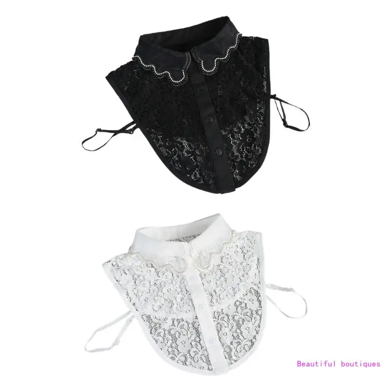 Women Pearl for Rhinestone Beaded Wavy Fake Collar Dickey Floral Lace Half Shirt DropShip
Women Pearl for Rhinestone Beaded Wavy Fake Collar Dickey Floral Lace Half Shirt DropShip