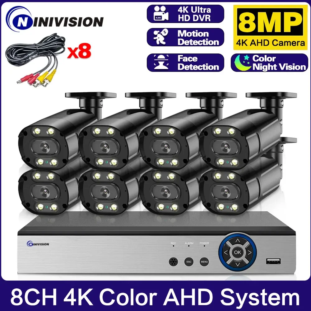 8 Channel CCTV DVR Kit 4K Full Color Night Vision AHD Security Camera System Set Outdoor Wateproof Video Surveillance System Kit
8 Channel CCTV DVR Kit 4K Full Color Night Vision AHD Security Camera System Set Outdoor Wateproof Video Surveillance System Kit