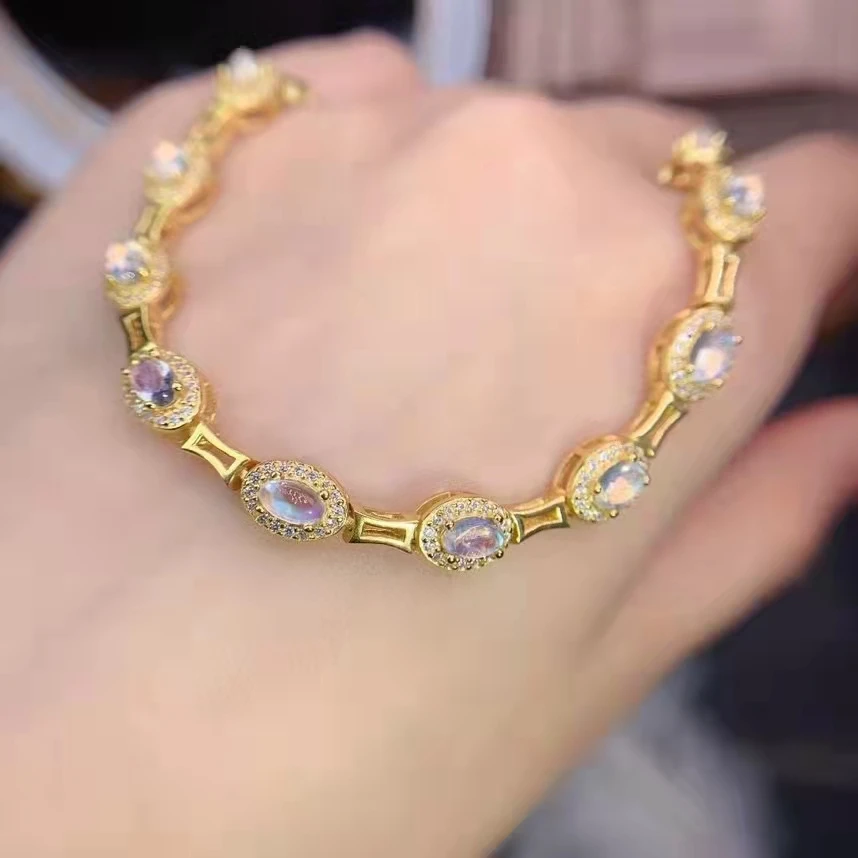 Natural Moonstone Bracelet S925 Sterling Silver Fine Fashion Charming Weddings Women's Jewelry Free Shipping MeibaPJ FS
Natural Moonstone Bracelet S925 Sterling Silver Fine Fashion Charming Weddings Women's Jewelry Free Shipping MeibaPJ FS