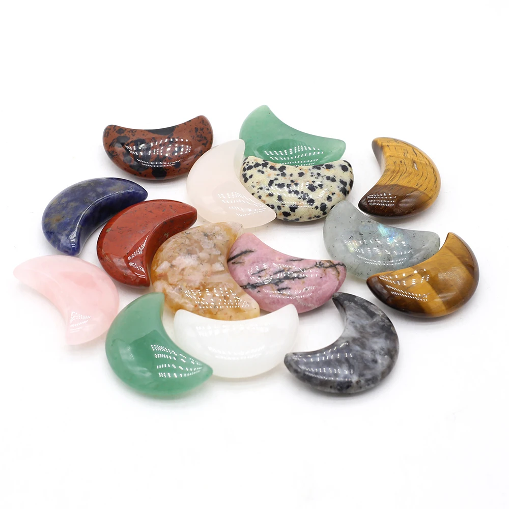 Natural Healing Crystal Stone Moon Shape Agate Quartz Polished Gemstone Beads Energy Specimen DIY Jewelry Gifts Home Decoration
Natural Healing Crystal Stone Moon Shape Agate Quartz Polished Gemstone Beads Energy Specimen DIY Jewelry Gifts Home Decoration