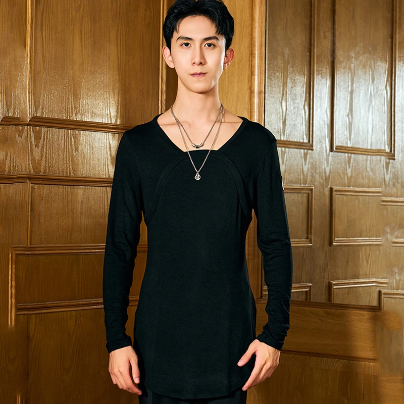 2023 Men Latin Dance Practice Clothes Loose Long Sleeved Tops Chacha Rumba Ballroom Latin Dance Competition Clothing DN14133
2023 Men Latin Dance Practice Clothes Loose Long Sleeved Tops Chacha Rumba Ballroom Latin Dance Competition Clothing DN14133