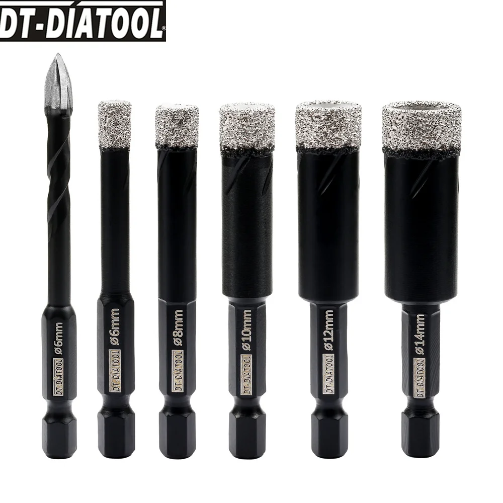 Алмазные сверла DT-DIATOOL, набор для установки плитки, мрамора, гранита, керамики, 6 мм, 8 мм, 10 мм, 12 мм, 14 мм, 6 шт. буровая установка
Алмазные сверла DT-DIATOOL, набор для установки плитки, мрамора, гранита, керамики, 6 мм, 8 мм, 10 мм, 12 мм, 14 мм, 6 шт. буровая установка