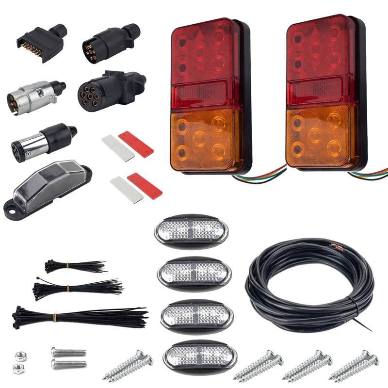 Led Trailer Tail Light Kit Pair Plug, 8M 5 Core Wire Caravan Boat Ute Waterproof EU Plug AU Plug
Led Trailer Tail Light Kit Pair Plug, 8M 5 Core Wire Caravan Boat Ute Waterproof EU Plug AU Plug